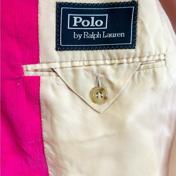 Polo Ralph Lauren Men’s 38 R Pink Corduroy Blazer RARE! - Picture 3 of 12